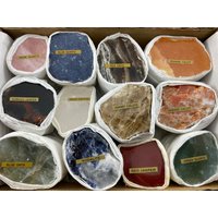 One Box Mix Polierte Mineralien, Flache Mineralien, Wholesale Minerals, Set Minerals, Natural Crystal, Specimen, Collection, Collector, Natural von VSMINERALS