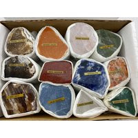 One Box Mix Polierte Mineralien, Flache Mineralien, Wholesale Minerals, Set Minerals, Natural Crystal, Specimen, Collection, Collector, Natural von VSMINERALS