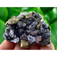 Seltene Glänzende Galena Mit Chalcopyrit, Quarz, Sphalerit Aus Der Krushev Dol Mine, Madan, Bulgarien, Mineral, Quarz Cluster, Edelstein von VSMINERALS