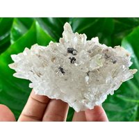 Transparenter Quarz Mit Sphalerit Vom 9. September Mine, Madan, Bulgarien, Quarz Cluster, Home Decor, Sphalerit Auf Matrix, Kollektion von VSMINERALS