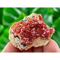 Wunderschöner Vanadinit Aus Marokko, Kristall, Mineral, Exemplar, Cluster, Vanadinit Kristall, Vanadinit, Geologie, Vanadinit, Rote Farbe, Home Decor von VSMINERALS