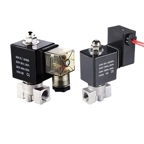 1/8" 1/4" 3/8"Oil Acid Stainless Steel Solenoid Valve 16 Bar Normally Closed 220v 12v 24v For Vombustion Engine(Saving energy coil,3/8"_G_24VDC) von VSNPJPVPH