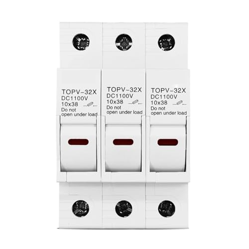 3P 1100V DC Fuse Holder 10 * 38mm High Voltage Solar PV TOPV-32X Base Photovoltaic System Protection Protector gPV(3P With LED) von VSNPJPVPH