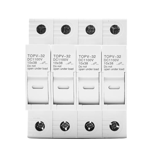 4P 1100V DC Fuse Holder 10 * 38mm High Voltage Solar PV TOPV-32X Base Photovoltaic System Protection Protector gPV LED(4P Without LED) von VSNPJPVPH