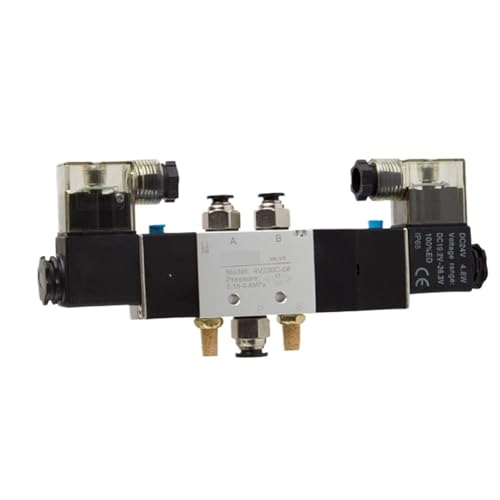 4V130C-06 4V230E-08 4V330P-10 4V430C-15 pneumatisches 5-Wege-Magnetventil mit Zentralschließung, Blockkrümmerplatte, AC 220 V, DC 24 V (4 V430C-15 DC 24 V, mit 8 mm) von VSNPJPVPH