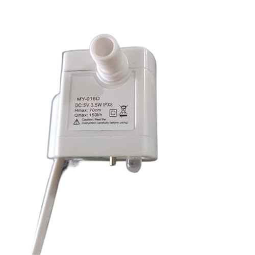 Aquarium USB-Tauchpumpe Bodenabsaugung Wasser aus dem Stop-Pumpen-Pumpenfilter Niederdruck 5V Mini-Pet-Wechselpumpe(USB White 3.5W LED) von VSNPJPVPH