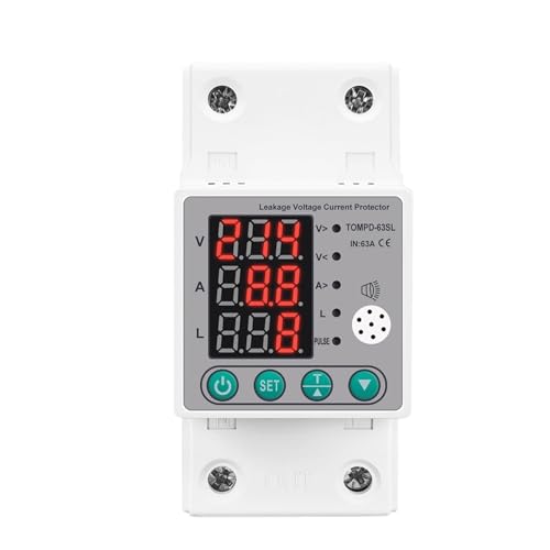 Din rail 63A Automatic Reconnect Over Under Voltage Current Limit Leakage Protection Protect Protector Relay kwh power Din rail 63A Automatic Reconnect Over Under Voltage Current Limit Leakage Protection Protect Protector Relay kwh power von VSNPJPVPH