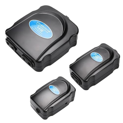 Einstellbare Aquarium-Luftpumpe 110 V ~ 220 V Luftpumpe 3 W ~ 12 W for Schlafzimmer Aquarium Leise Sauerstoffpumpe Luftkompressor(110V 60Hz,8W-Adjustable Flow) von VSNPJPVPH