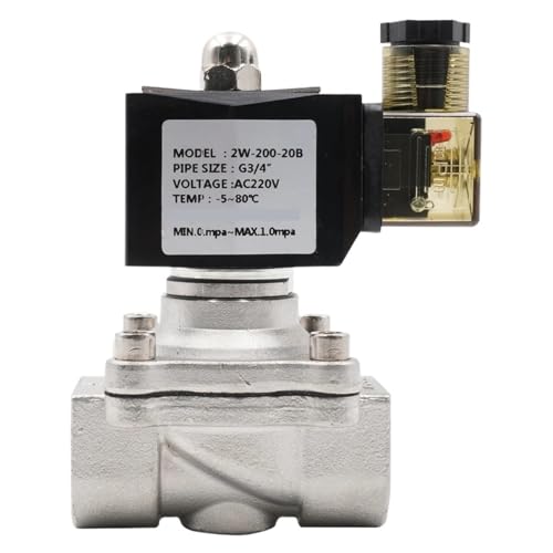 G3/8" To G2",Normally Closed Solenoid Valve,304 Stainless Steel Water Oil Valves,Moisture Proof,AC 110V 220V 380V 24V,DC 12V 24V(1/2"_DC 12V) von VSNPJPVPH