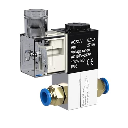 Luftmagnetventile 2V025-08 2 Positionen 2 Anschlüsse 1/4 Zoll Normalerweise Geschlossenes Ventil Pneumatisches Magnetventil 12 V 24 V 110 V 220 V Volt(2v025-08 w BTPC802) von VSNPJPVPH