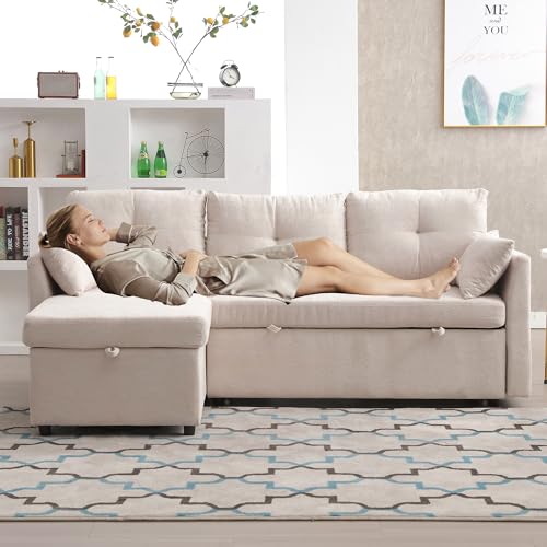 VSOGA (Alte Artikelnummer: W1880S00035) Modulares Sofa, L-förmig, modulare Couch mit umkehrbarer Chaiselongue, modulares Sofa, modulare Couch mit Stauraumsitzen von VSOGA
