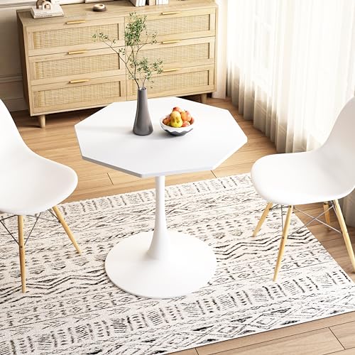 VSOGA 31,50" Moderner achteckiger Couchtisch mit MDF-Tischplatte, Metallfuß, für Esszimmer, Küche, Wohnzimmer, Weiß VSOGA 31,50" Moderner achteckiger Couchtisch mit MDF-Tischplatte, Metallfuß, für Esszimmer, Küche, Wohnzimmer, Weiß von VSOGA