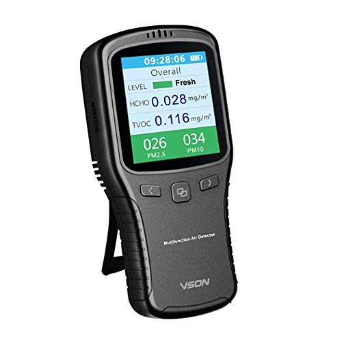 Luftqualität messgerät, Formaldehyd messgerät, PM-Luftqualitätsmonitor mit Temperatur und Luftfeuchtigkeit für Labor/Büro/Auto von VSON