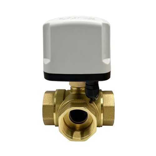 1-1/4 Zoll 3-Wege-IP65-wasserdichtes motorisiertes Kugelventil 220 V 12 V 24 V 3-Draht 2-Steuerung T/L-Typ elektrisches Kugelventil(T TYPE-12V) von VSPPJYFG
