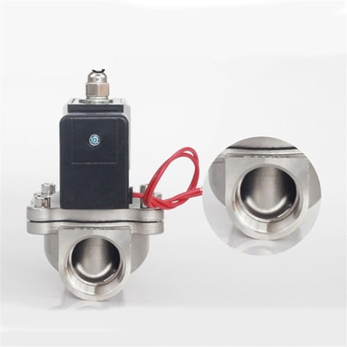 2-Wege-G1/2 DN15 Elektrisches Wasserventil 220 V Abschaltung N/C Edelstahl Nicht heiß Magnetspule 1 Stück(Bsp-24vdc,2W-10 VITONSEAL) von VSPPJYFG