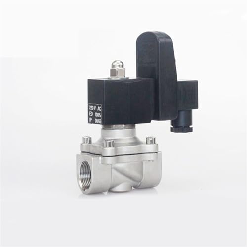 2 Zoll elektrisches Magnetventil for Wasser mit Timer Edelstahl 230VAC 12VDC 220VAC 24VDC Normalerweise geschlossen 1St(220vac-150degree Centigrade,NPT) von VSPPJYFG