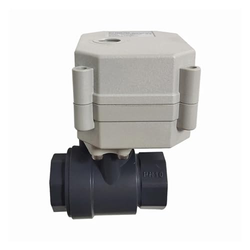 DN15 Elektrischer motorisierter Kugelhahn 1/2 Zoll betätigtes Wasserventil CPVC 9-24 V Elektromotor-Steuerventil Power Off Return(Glue End-close-cr703,Full set) von VSPPJYFG