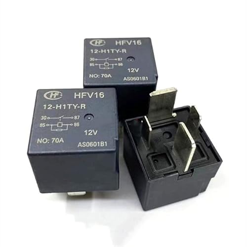 VSPPJYFG Relais HFV16 12-H1TY-R HFV16 12 H1TY R HFV1612H1TYR 12 V DC 12 V 12 V 70 A 4-poliges Relais (5 Stück) von VSPPJYFG