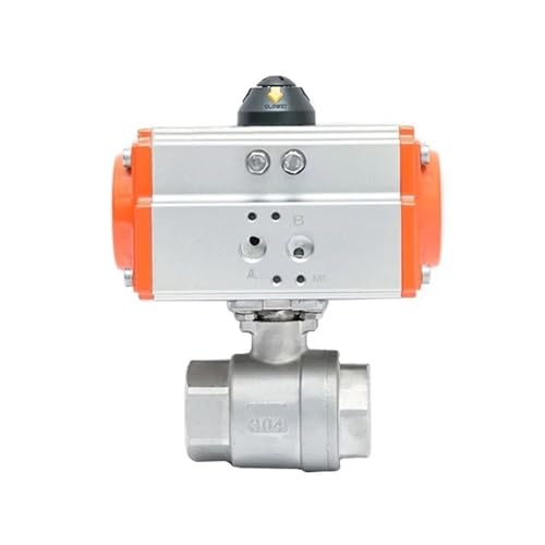 VSPPJYFG Zweiteiliger pneumatischer Kugelhahn mit hoher Plattform aus Edelstahl Q611F-16P, doppeltwirkender Zylinder(1.5 Inch) von VSPPJYFG