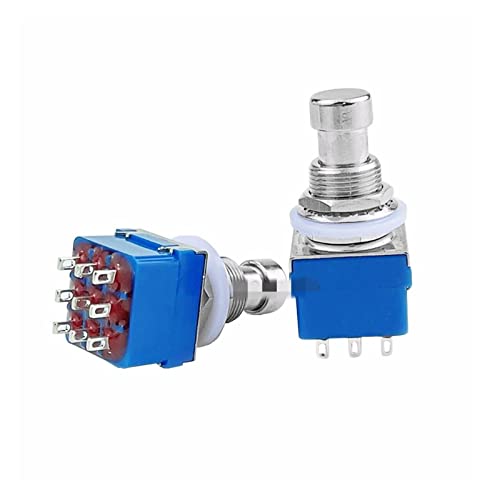 VSPPJYFG microswitch 9-polig 3PDT Gitarre Effektpedal Box Stompfuß Metallschalter True Bypass von VSPPJYFG