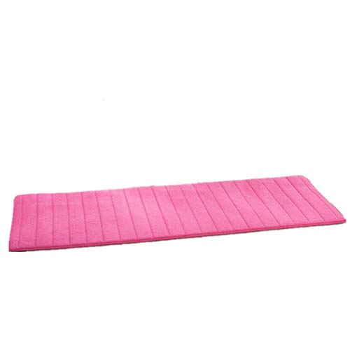 VSUSN Memory Foam Badteppich Anti Rutsch Badematte Absorbent Badvorleger Badezimmerteppich Badematten Duschmatten(Rose Rot, 50 x 120 cm) von VSUSN