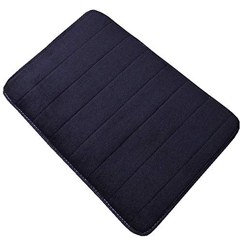 VSUSN Memory Foam Badteppich Anti Rutsch Badematte Absorbent Badvorleger Badezimmerteppich Badematten Duschmatten(Schwarz, 30 x 50 cm) von VSUSN