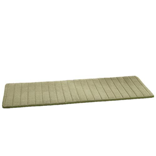 VSUSN Memory Foam Badteppich Anti Rutsch Badematte Absorbent Badvorleger Badezimmerteppich Badematten Duschmatten (40 x 120 cm, Grün) von VSUSN