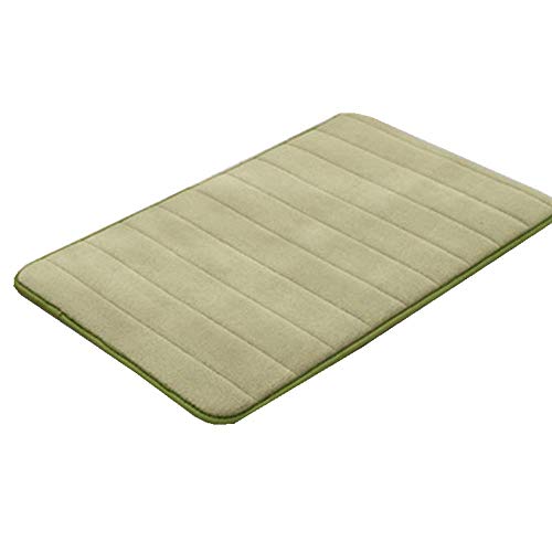 VSUSN Memory Foam Badteppich Anti Rutsch Badematte Absorbent Badvorleger Badezimmerteppich Badematten Duschmatten (50 x 80 cm, Grün) von VSUSN