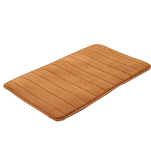 VSUSN Memory Foam Badteppich Anti Rutsch Badematte Absorbent Badvorleger Badezimmerteppich Badematten Duschmatten (50 x 80 cm, Khaki) von VSUSN