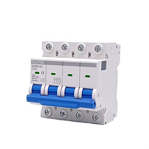 1/2/3/4-poliger DIN-Schienen-Mini-Leistungsschalter Haushaltsluftschalter Verteilerkasten Mechanische Ausrüstung elektronischer Starterschutz(Color:4p,Size:2A) von VSVJCICJ