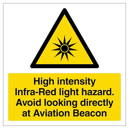 Hochintensive Infrarot-Lichtgefahr, quadratisch, 200 x 200 mm, 1 mm starrer Kunststoff Hochintensive Infrarot-Lichtgefahr, quadratisch, 200 x 200 mm, 1 mm starrer Kunststoff von VSafety