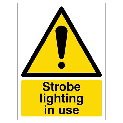 Stroboskoplicht im Gebrauch, Potrait, 200 x 300 mm, 1 mm starrer Kunststoff Stroboskoplicht im Gebrauch, Potrait, 200 x 300 mm, 1 mm starrer Kunststoff von VSafety