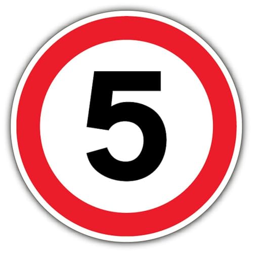 V Safety 5 MPH Sicherheitsschild, 600 x 600 mm, 2 mm starrer Kunststoff von VSafety