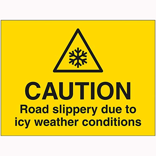 V Safety 7A131BR-RY VSafety Caution Road Slippery Due to ICY Weather Conditions Sign 600 mm x 450 mm – 2 mm Hartplastik, gelb, Talla única V Safety 7A131BR-RY VSafety Caution Road Slippery Due to ICY Weather Conditions Sign 600 mm x 450 mm – 2 mm Hartplastik, gelb, Talla única von VSafety