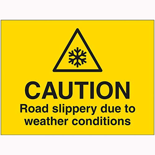 V Safety 7A133BR-RY VSafety Caution Road Slippery Due to Weather Conditions Sign 600 mm x 450 mm – 2 mm Hartplastik, gelb V Safety 7A133BR-RY VSafety Caution Road Slippery Due to Weather Conditions Sign 600 mm x 450 mm – 2 mm Hartplastik, gelb von VSafety