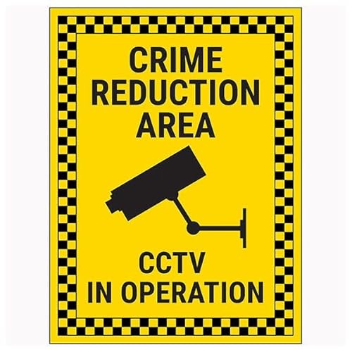 V Safety Crime Reduction Area/CCTV In Operation 300 x 400 mm – selbstklebendes Vinyl – Sicherheitsschild in Aluminiumoptik V Safety Crime Reduction Area/CCTV In Operation 300 x 400 mm – selbstklebendes Vinyl – Sicherheitsschild in Aluminiumoptik von VSafety