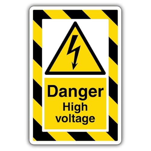 V Safety Danger High Voltage – ExtraViz 250 x 350 mm – Fensteraufkleber, selbstklebend, Sicherheitsschild V Safety Danger High Voltage – ExtraViz 250 x 350 mm – Fensteraufkleber, selbstklebend, Sicherheitsschild von VSafety
