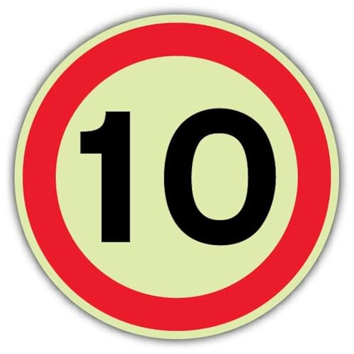 V Safety GloReflect 10 MPH Sicherheitsschild, 450 x 450 mm, 3 mm Aluminiumverbundstoff, GloReflect von VSafety