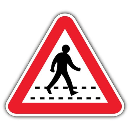 V Safety Pedestrians Crossing Sicherheitsschild, 450 x 450 mm, RA1, reflektierend, 3 mm Aluminiumverbundstoff von VSafety
