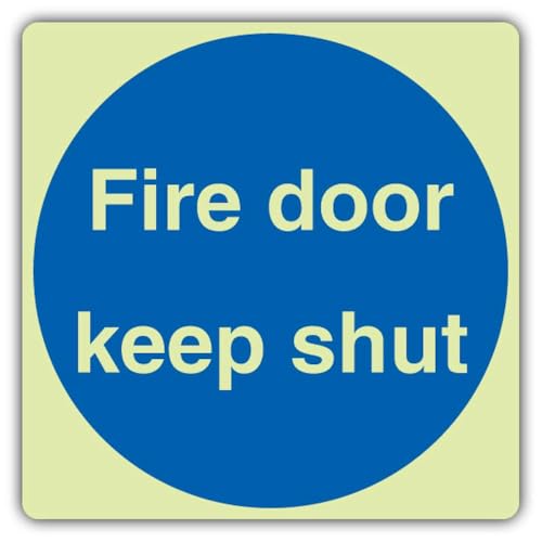 V Safety Photoluminescent Fire Door Keep Shut – Quadratisches Sicherheitsschild, 450 x 450 mm, 1,2 mm starrer Kunststoff, dreifach leuchtend V Safety Photoluminescent Fire Door Keep Shut – Quadratisches Sicherheitsschild, 450 x 450 mm, 1,2 mm starrer Kunststoff, dreifach leuchtend von VSafety