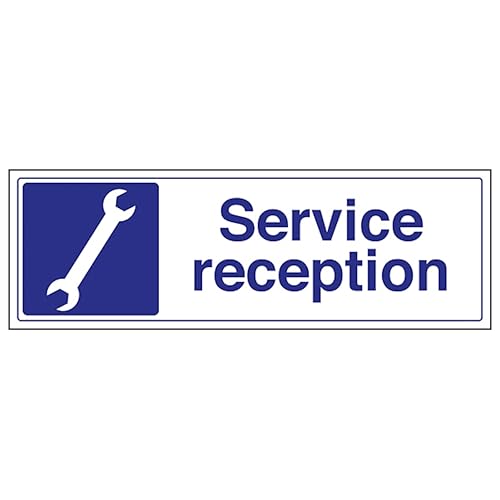 V Safety Service Reception – Querformat 450 x 150 mm – selbstklebendes Vinyl – Sicherheitsschild in Aluminiumoptik V Safety Service Reception – Querformat 450 x 150 mm – selbstklebendes Vinyl – Sicherheitsschild in Aluminiumoptik von VSafety