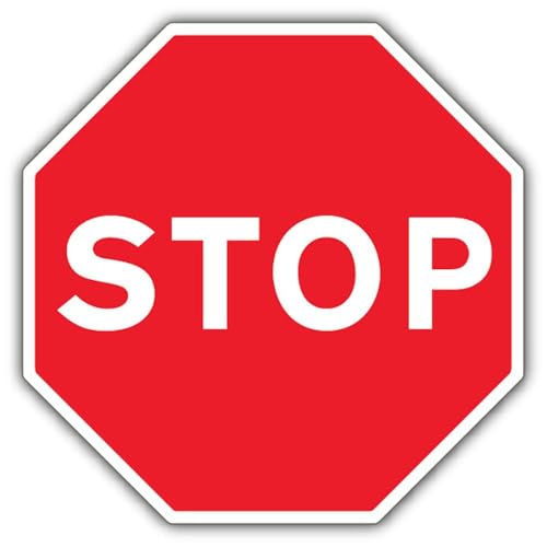 V Safety Stop Hinweisschild, 600 x 600 mm, 2 mm starrer Kunststoff V Safety Stop Hinweisschild, 600 x 600 mm, 2 mm starrer Kunststoff von VSafety