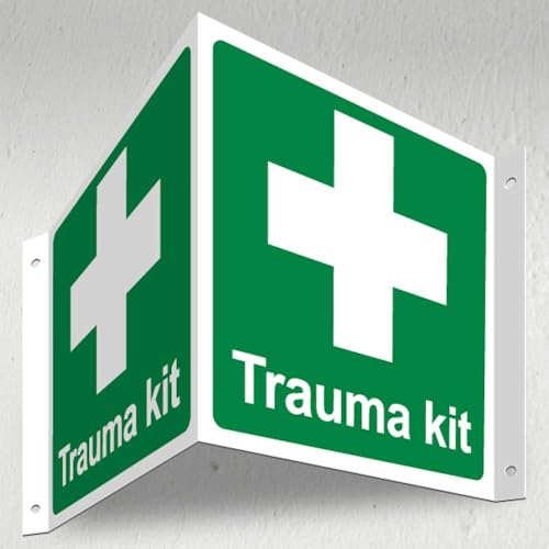 V Safety Trauma Kit – 3D-Korridorschild, 340 x 150 mm, 3 mm, für den Innenbereich V Safety Trauma Kit – 3D-Korridorschild, 340 x 150 mm, 3 mm, für den Innenbereich von VSafety