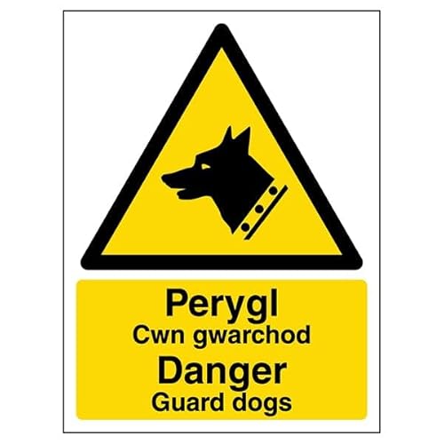 V Safety Walisisch/Englisch – Danger Guard Dogs Sicherheitsschild aus Aluminiumverbundstoff, 200 x 300 mm, 3 mm V Safety Walisisch/Englisch – Danger Guard Dogs Sicherheitsschild aus Aluminiumverbundstoff, 200 x 300 mm, 3 mm von VSafety