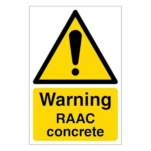 V Safety Warning RAAC Concrete Sicherheitsschild aus Aluminiumverbundstoff, Hochformat, 300 x 400 mm, 3 mm V Safety Warning RAAC Concrete Sicherheitsschild aus Aluminiumverbundstoff, Hochformat, 300 x 400 mm, 3 mm von VSafety