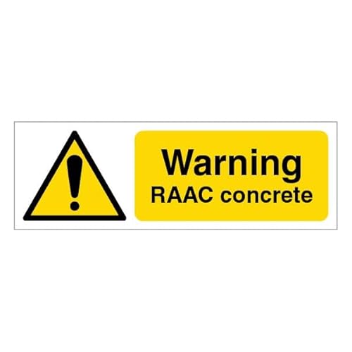 V Safety Warning RAAC Concrete Sicherheitsschild aus Aluminiumverbundstoff, Querformat, 600 x 200 mm, 3 mm V Safety Warning RAAC Concrete Sicherheitsschild aus Aluminiumverbundstoff, Querformat, 600 x 200 mm, 3 mm von VSafety