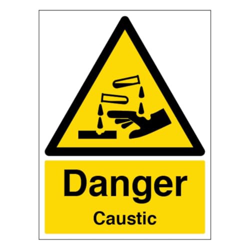 V Safety Warnschild "Danger Caustic", Hochformat, 300 x 400 mm, 2 mm, superrobuster, starrer Kunststoff V Safety Warnschild "Danger Caustic", Hochformat, 300 x 400 mm, 2 mm, superrobuster, starrer Kunststoff von VSafety