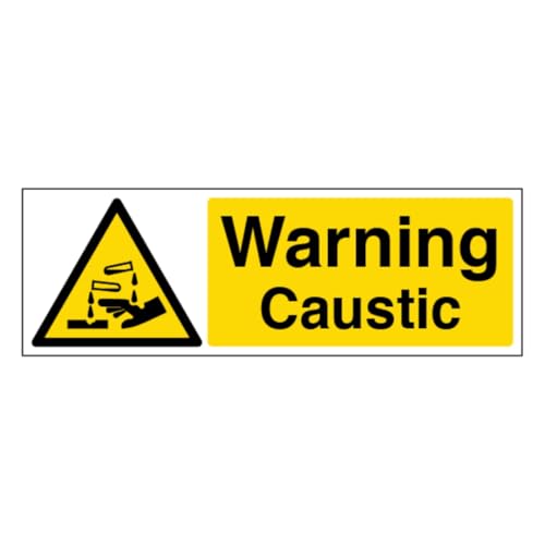 V Safety Warnschild "Warning Caustic", Querformat, 450 x 150 mm, 2 mm Hartplastik-Sicherheitsschild V Safety Warnschild "Warning Caustic", Querformat, 450 x 150 mm, 2 mm Hartplastik-Sicherheitsschild von VSafety