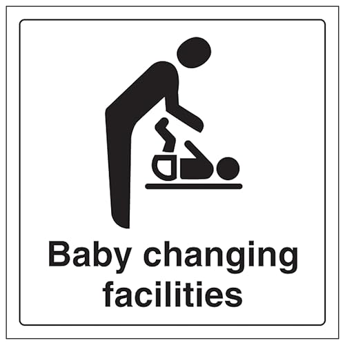 V Safety Warnschild mit Symbol "Baby Changing Facilities With Symbol", selbstklebendes Vinyl, Aluminiumeffekt, 200 x 200 mm V Safety Warnschild mit Symbol "Baby Changing Facilities With Symbol", selbstklebendes Vinyl, Aluminiumeffekt, 200 x 200 mm von VSafety