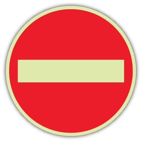 V Safety nachleuchtendes Hinweisschild "No Entry", 450 x 450 mm, 3 mm Aluminiumverbundstoff, GloReflect von VSafety